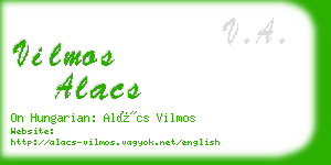 vilmos alacs business card